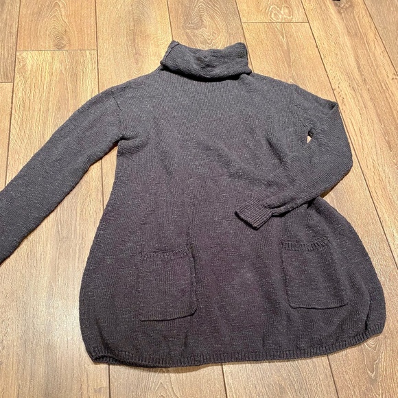 BDG Women's Slub Cowl-Neck Sweater Dress in Grey│Size Small - Picture 5 of 15